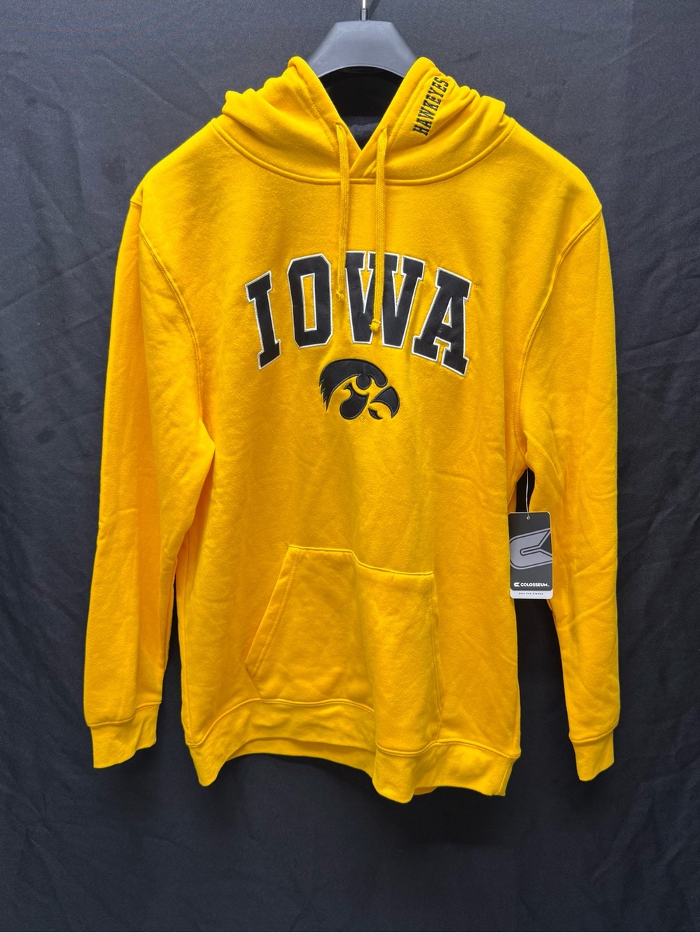 Colosseum Iowa Gold Crewneck Hoodie with Graphic Logo